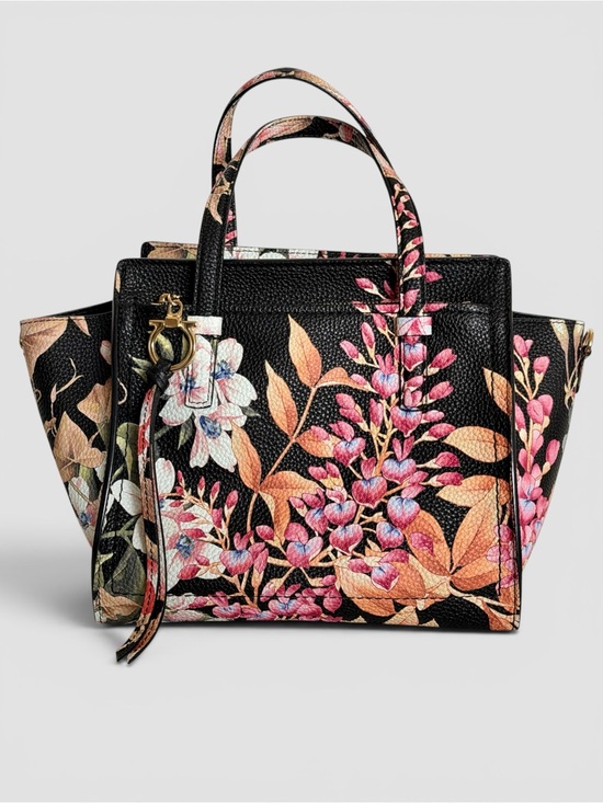 Salvatore Ferragamo Handbags - Salvatore Ferragamo Floral Print Leather Small Tote Bag